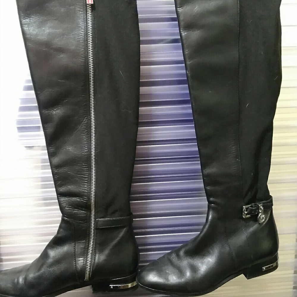 Michael Kors black riding boot